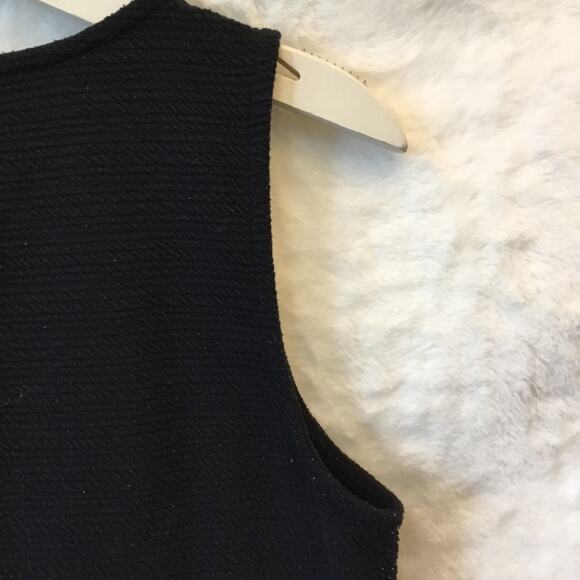 Ann Taylor Pearls Detailed Neckline Black Tank Top - Picture 9 of 9